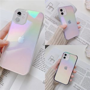 Alternative view of iphone15/15pro maxケース オーロラクリアiPhone14/13など対応ケース 韓国人気グラデーション サイドカラーケース