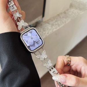 Alternative view of 蝶々 アップル ウォッチ バンド ケース 2点セット 女性 人気 apple watch Ultra バンド アクセサリー