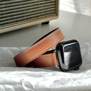Alternative view of アップル ウォッチ バンド 二 重 apple watch 革 バンド 人気 女性 アップルウォッチseries Ultra 7 6 5 se 対応 ベルト ダブル