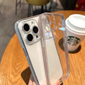 Alternative view of iphone15/14 ケース キラキラ iphone15pro/15plus ガラス ケース iphone14/13 透明 ケース 挟む おしゃれ