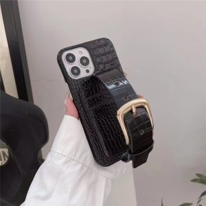 Alternative view of ベルト付き iphone14 レザーケース カード入れ シンプル iphone14pro/13/12 ケース おしゃれ 男女兼用