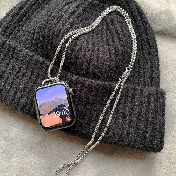 アップル ウォッチ ネックレス apple watchアクセサリー チェーン 腕時計ベルト交換 男女兼用