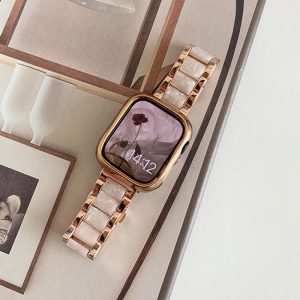 Alternative view of ステンレス+樹脂 apple watchバンド 大理石柄 おしゃれ アップルウォッチ8/7/6/se 替え付けバンド 男性 女性