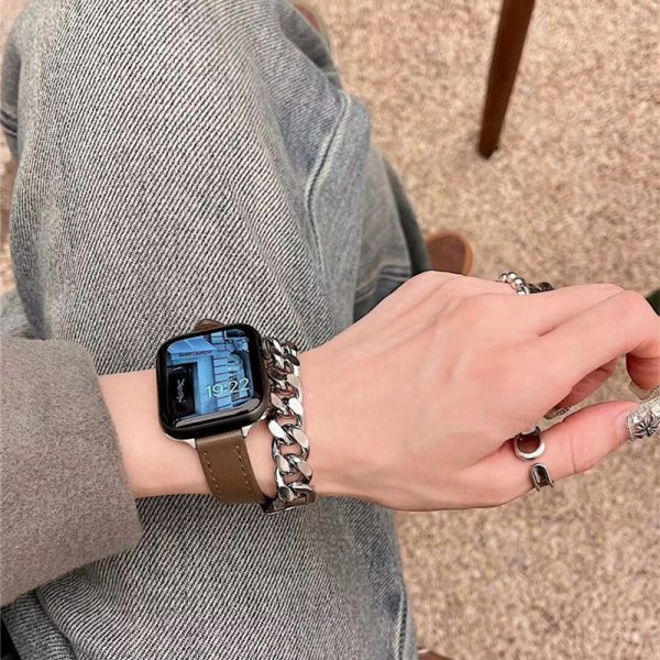 アップルウォッチ 二重バンド おしゃれ 腕 アクセサリー apple watch チェーン ベルト 男女兼用