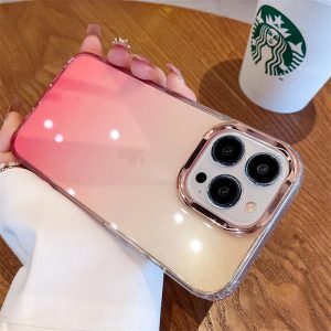 Alternative view of iphone14/14pro クリアケース グラデーション おしゃれ iphone13/13promax/12 ケース メッキ加工 韓国 スマホカバー