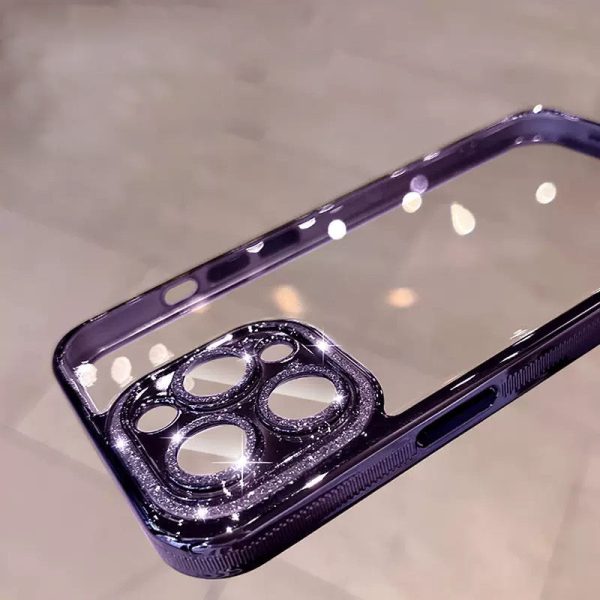 キラキラ iphone14/14proケース カメラフィルム一体型 iphone13/12ケース サイドカラー おしゃれ 頑張