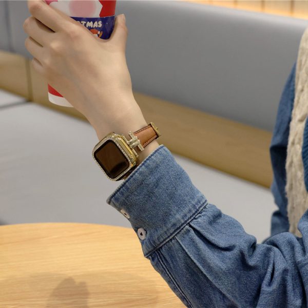 「apple watchカバー付き」本革 アップルウォッチバンド おしゃれ レトロ 腕時計ベルト おすすめ