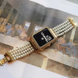 Alternative view of 「apple watchケース付き」アップルウォッチバンド 4連 パール apple watchアクセサリー 可愛い 女性