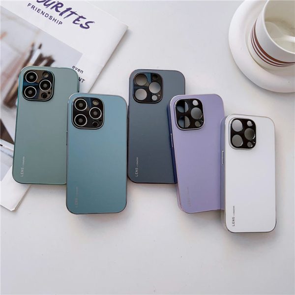 くすみカラー iphone14pro ガラスケース マット 艶消し iphone14/14promaxケース 指紋防止 耐衝撃 男女兼用