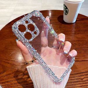 Alternative view of クリア iphone15/14/13 ケース キラキラ ストーン iphoneケース デコ おしゃれ 女子