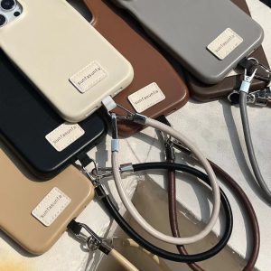 Alternative view of iphone16 ケース 韓国 流行 iphone16pro/16promax ケース ストラップ付き iphone15/14 ケース シンプル おしゃれ スマホケース レディース 人気