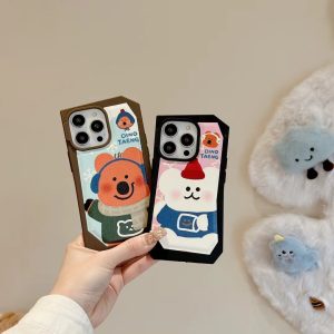iphone15 ケース クオッカ 柄 キャラクター かわいい iphone ケース お 揃い カップル iPhoneケース ペア