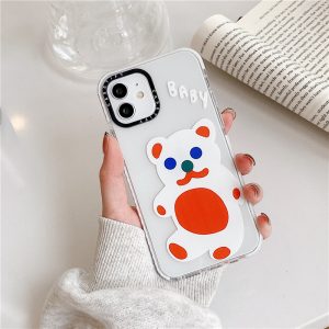 Alternative view of iPhone15 ケース 韓国 アイドル 愛用 iphone 透明 ケース 芸能人 アイフォン15 ケース 可愛い 熊 スマホケース