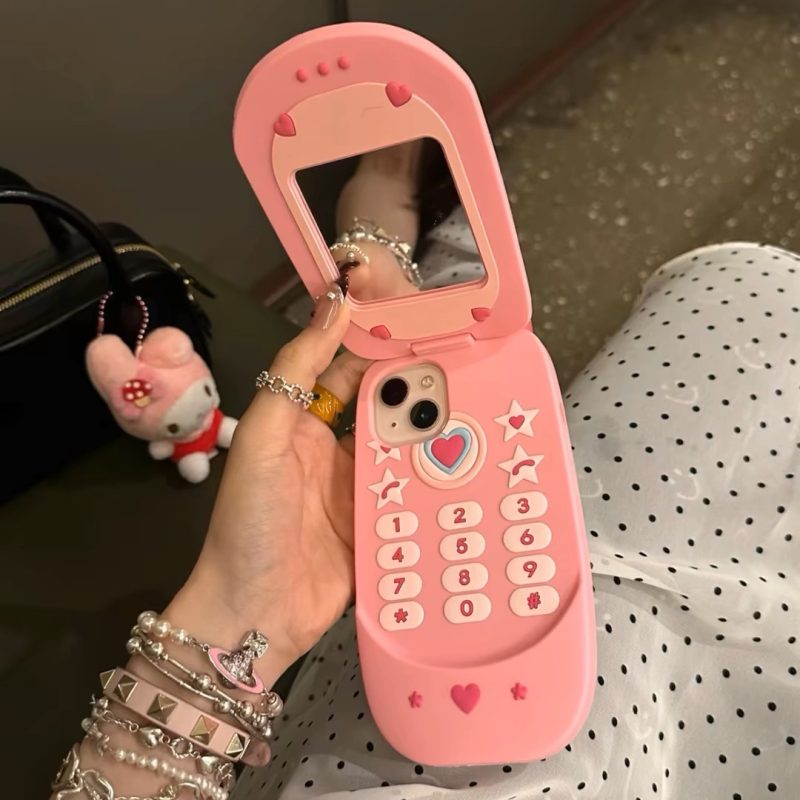 新品　未使用　iPhone15proケース　ミラー　ピンク 楽天市場】iPhoneケース ミラー付き 鏡付き カメラカバー付き