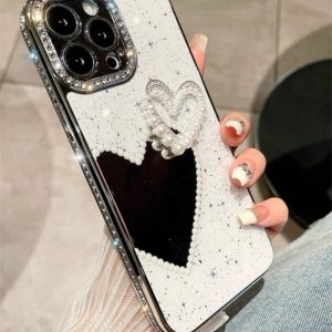 Alternative view of ミラー 付き iphone ケース 鏡 iphone15/15pro ケース おしゃれ アイフォン ケース キラキラ おしゃれ iphone ケース 人気 女子