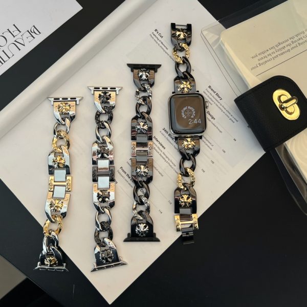 アップル ウォッチ バンド チェーン スマートウォッチ バンド apple watch チェーン 時計 ブレス アップル ウォッチ バンド 高級 メンズ