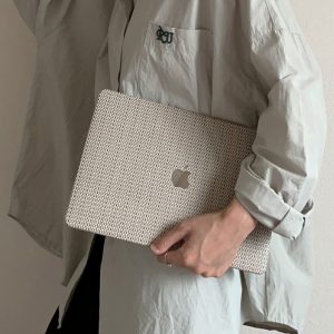 Alternative view of macbook air m2 ケース おすすめ macbook 保護 カバー パソコン ケース 韓国 macbookカバー 編み風 マックブックプロ ケース おすすめ