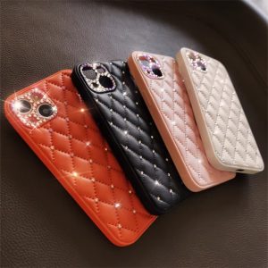 Alternative view of iphone16 ケース キルティング iphone16plus/16pro ケース 韓国 iphone15 ケース 大人 可愛い スマホケース キラキラ iphoneケース 女性 人気