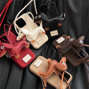 Alternative view of iphone16 ケース かわいい iphone16pro ケース ショルダー iphone16promax ケース 韓国 アイフォン ケース レザー iphone15/14 ケース 斜めがけ R195