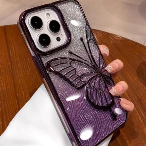 Alternative view of iphone16/16plus ケース クリア iphone16pro/16promax ケース キラキラ かわいい バタフライ スマホ ケース iphone15 ケース おしゃれ iphone ケース 女性 人気