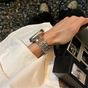Alternative view of アップル ウォッチ ステンレス バンド applewatch ultra バンド おすすめ アップル ウォッチ 7/8/9 バンド 高級 スマート ウォッチ 金属 ベルト 時計 ベルト レディース 男女兼用