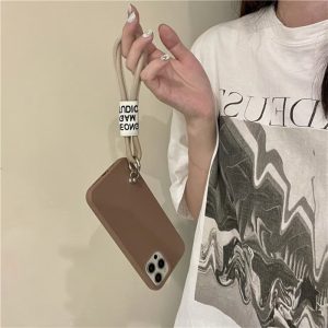 Alternative view of iphone16pro ケース 韓国 iphone16plus/16promax ケース 衝撃 に 強い おしゃれ スマホケース ストラップ iphone16 ケース 紐付き iphone15/14 ケース シンプル おしゃれ iphone おそろい ケース