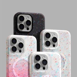 Alternative view of iphone16 ケース 半透明 iphone16plus ケース magsafe対応 iphone16pro ケース ラメ入り アイフォン16promax ケース シンプル 可愛い スマホケース お 揃い 機種 違う