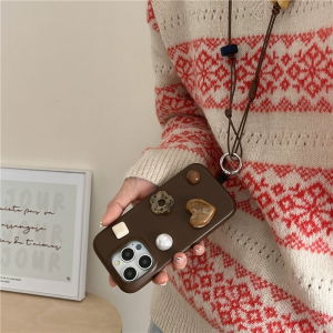 Alternative view of iphone16 ケース 韓国 iphone16pro/16promax ケース 可愛い スマホ ストラップ 付き ケース iphone15/15pro レザー ケース iphone ケース 首 掛け おしゃれ スマホケース 人気 女子