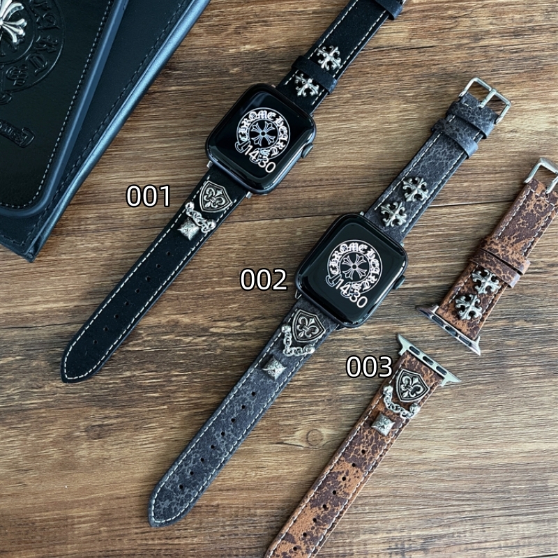 apple watch バンド レザー アップル ウォッチ クロム ハーツ 風