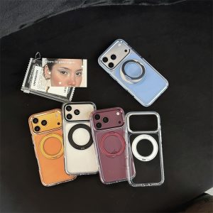 iphone18pro/17pro ケース スタンド 付き iphone18promax/17promax ケース 衝撃 に 強い クリア magsafe 対応 ケース かわいい 携帯 ケース ビジネス スマホケース 透明 おしゃれ