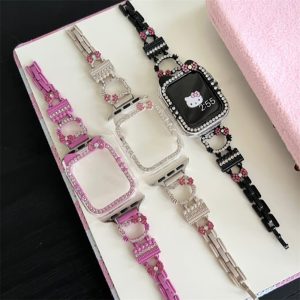Alternative view of アップル ウォッチ バンド かわいい アップル ウォッチ カバー バンド セット apple watch ケース かわいい アップルウォッチ バンド キラキラ apple watch series 10 ブレスレット M137