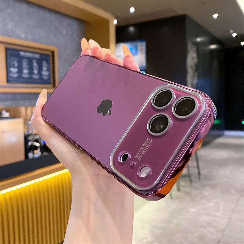 iphone18pro/17/16 ケース カメラ 保護 iphone17pro16pro メッキ ケース iphone16promax ケース メンズ 人気 スマホケース シンプル おしゃれ iphone ケース お揃い カップル R337 - 画像 (3)