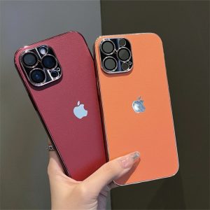 Alternative view of iphone17/16pro ケース おすすめ シンプル iphone air/16/15 ケース レザー 高級 電気 メッキ スマホ ケース iphone16promax/15pro ケース カメラ 保護 iphone ケース 可愛い シンプル R323