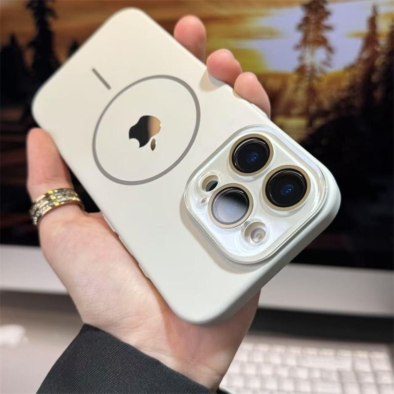 iphone16/16plus ケース magsafe iphone16promax/15pro ケース マット magsafe シリコン ケース スマホケース カメラ 保護 iphone15/14/13 ケース お 揃い シンプル R311 - 画像 (3)