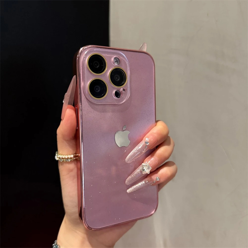 iphone16 ケース デザート チタニウム iphone16pro ケース キラキラ グリッター スマホ ケース iphone15/15pro ケース カメラ カバー 付き アイフォン ケース 可愛い R340 - 画像 (5)