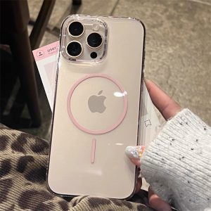 iphone16/16pro ケース 透明 iphone17 air ケース クリア magsafe ケース 透明 スマホケース 黄ばみ にくい 素材 iphone15pro/15/14 ケース 頑丈 かわいい