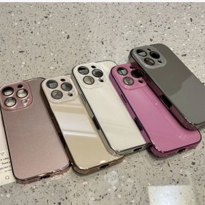 Alternative view of iphone17pro/16pro ガラス ケース iphone16 ケース レンズ カバー 付き スマホカバー ガラス iphone15/14 ケース 大人 可愛い シンプル iphone ケース ブラック