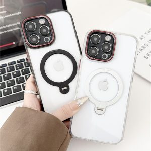 Alternative view of iphone16pro ケース 透明 iphone16 ケース スタンド 付き iphone16promax/15promax ケース マグセーフ スマホケース おしゃれ 透明 iphone15/14/14pro ケース モテ る メンズ