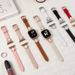 Alternative view of アップル ウォッチ バンド レザー 四つ葉のクローバー apple watch レザー バンド アップル ウォッチ バンド 可愛い アップル ウォッチ se バンド おすすめ