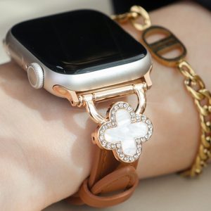 アップル ウォッチ バンド レザー 四つ葉のクローバー apple watch レザー バンド アップル ウォッチ バンド 可愛い アップル ウォッチ se バンド おすすめ