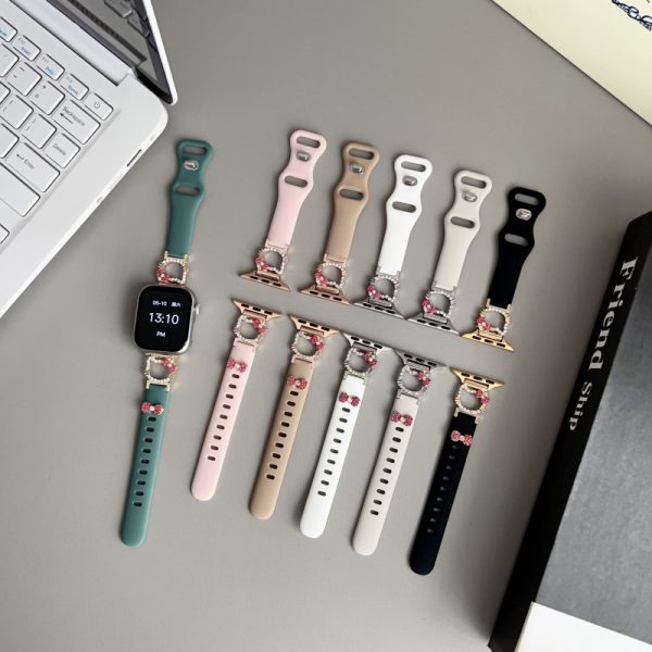 アップル ウォッチ バンド シリコン apple watch バンド 可愛い アップル ウォッチ バンド ライン ストーン apple watch キラキラ バンド アップル ウォッチ 42mm 女性 リボン