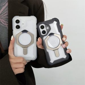 Alternative view of iphone17/17air ケース 耐衝撃 最強 クリア iphone17pro ケース iphone16/16pro ケース スタンド 付き 韓国 スマホ ケース 衝撃 吸収 iphone15/14/13 ケース おすすめ メンズ