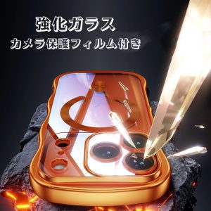 Alternative view of ウェーブ フレーム iphone17 ケース iphone17pro マグセーフ 対応 ケース iphone air/17promax ケース 耐衝撃 スマホケース おしゃれ 透明 iphone16/15/14 ケース メッキ