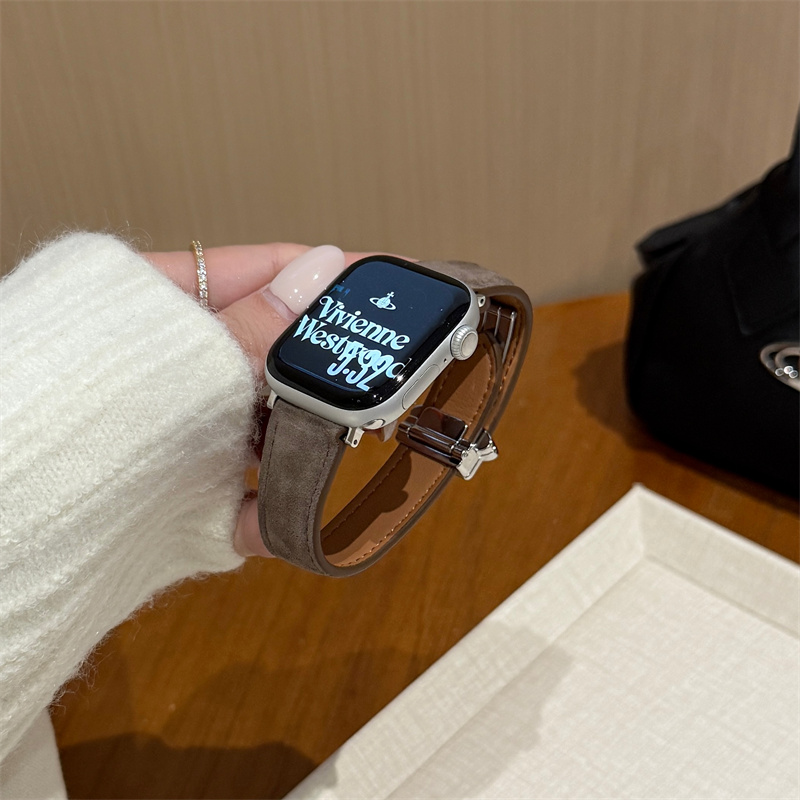 スエード アップルウォッチ バンド 本革 apple watch バンド レザー アップルウォッチ se10/11 バンド おしゃれ apple watch 革 バンド スマートウォッチ 交替ベルト - 画像 (14)
