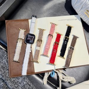 もこもこ アップル ウォッチ バンド apple watch バンド 可愛い アップル ウォッチ ベルト 冬 アップル ウォッチ レザー バンド 時計 ベルト かわいい