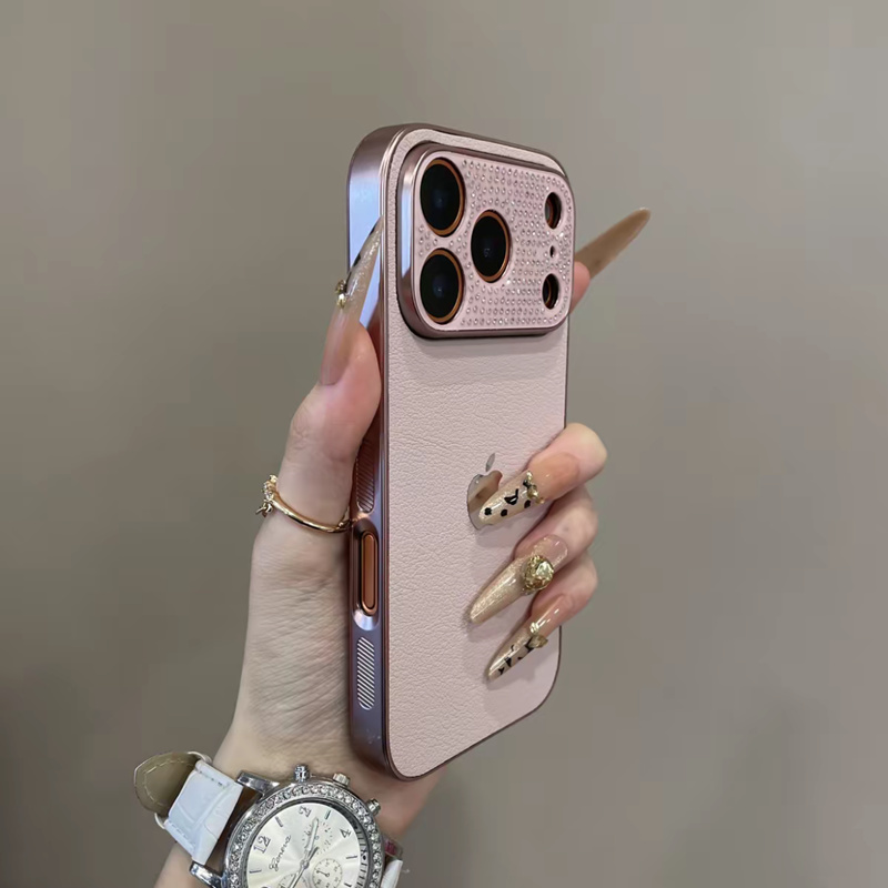 iphone17 ケース ラインストーン デコ iphone17pro/17promax ケース キラキラ iphone16/16pro ケース レザー調 スマホケース 大人可愛い iphone15/14/13 ケース シンプル おしゃれ - 画像 (6)