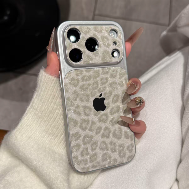 iphone17/17pro/17promax ヒョウ 柄 ケース iphone16/16プロ ケース ラメ グリッター iphone15/14 ケース キラキラ iphone13pro/13promax ケース かわいい iphone ケース 人気 大人 女子 スマホケース おしゃれ 大人 - 画像 (6)