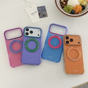 Alternative view of iphone17pro/16pro ケース スタンド 付き おしゃれ iphone17 ケース カラフル 半 透明 スマホケース iphone17promax/16promax ケース magsafe 対応 iphone ケース 衝撃 に 強い おしゃれ