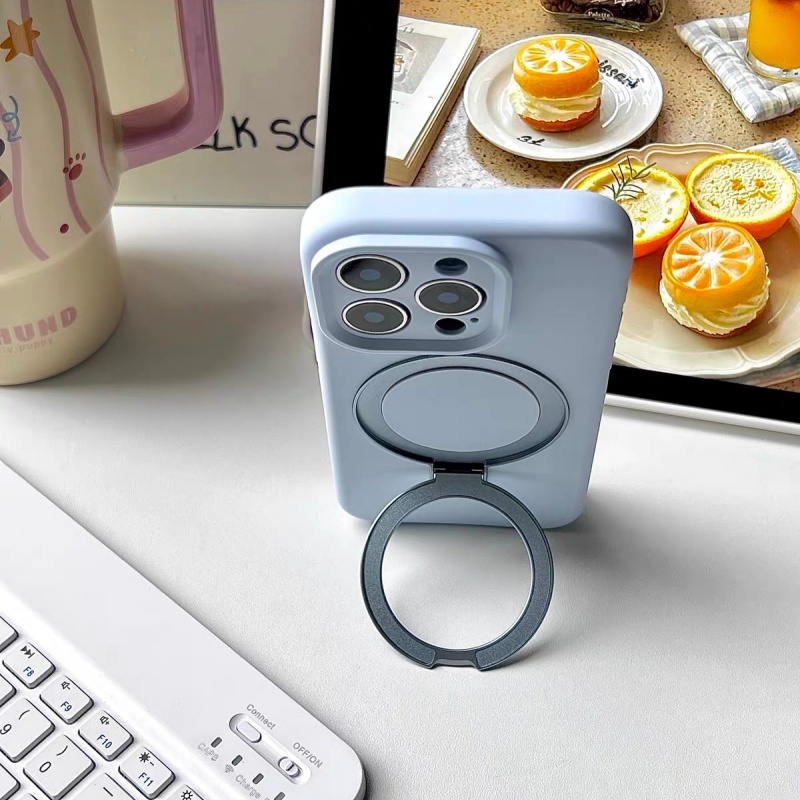 iphone17/17pro シリコン ケース iphone17promax ケース スタンド付き MagSafe 対応 ケース iphone16pro/16promax ケース 衝撃 に 強い スマホケース 指紋防止 マット加工 iphone16/15/14 ケース 柔らかい - 画像 (21)
