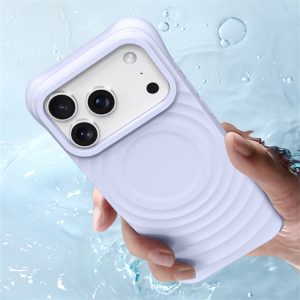 iphone17 ケース シリコン スマホ ケース ウェーブ magsafe対応 ケース iphone17pro/16pro ケース 耐 衝撃 最強 マグセーフ ケース かわいい iphone15/14 ケース 指紋 防止